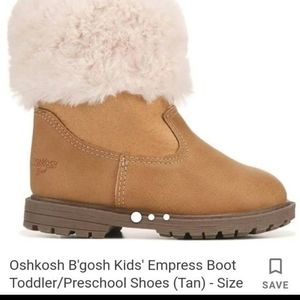 Toddler sz 7 leather with faux fur